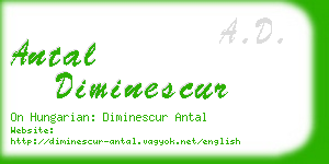 antal diminescur business card
